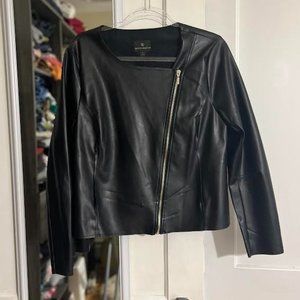NWT Worthington Zip Front Faux Leather Jacket - Size L